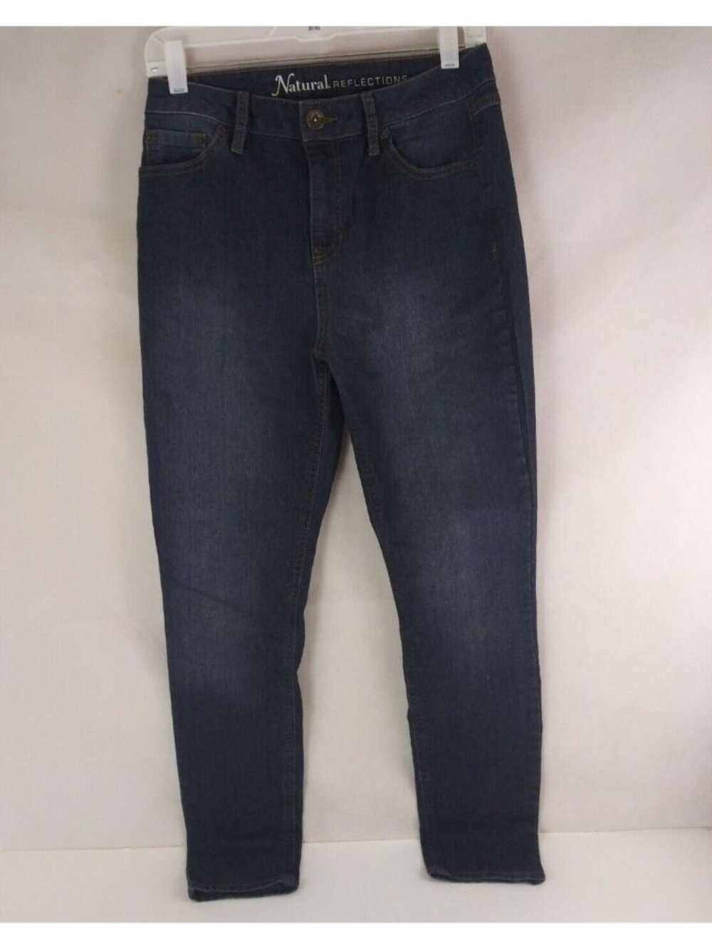 Natural Reflections Women's Dark Wash Distressed Embroidered Jeans Size 10A
